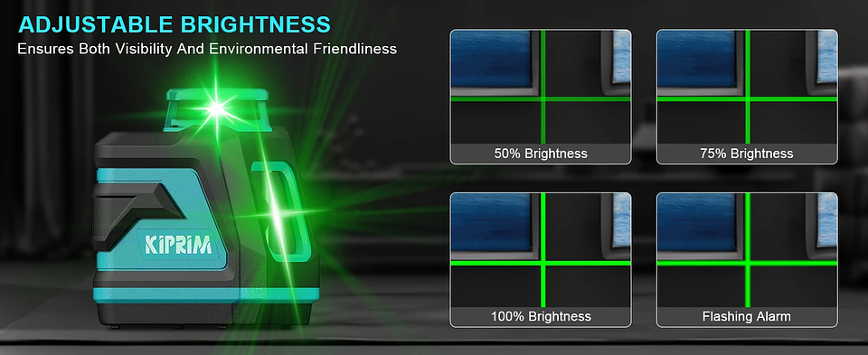Professional Green Light Laser Level | 2-Line & 5-Line 360° Automatic Leveling 12