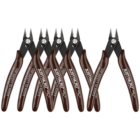 5Pcs Precision 170 Wire Cutters | Mini Diagonal Flush Nippers for Electronics