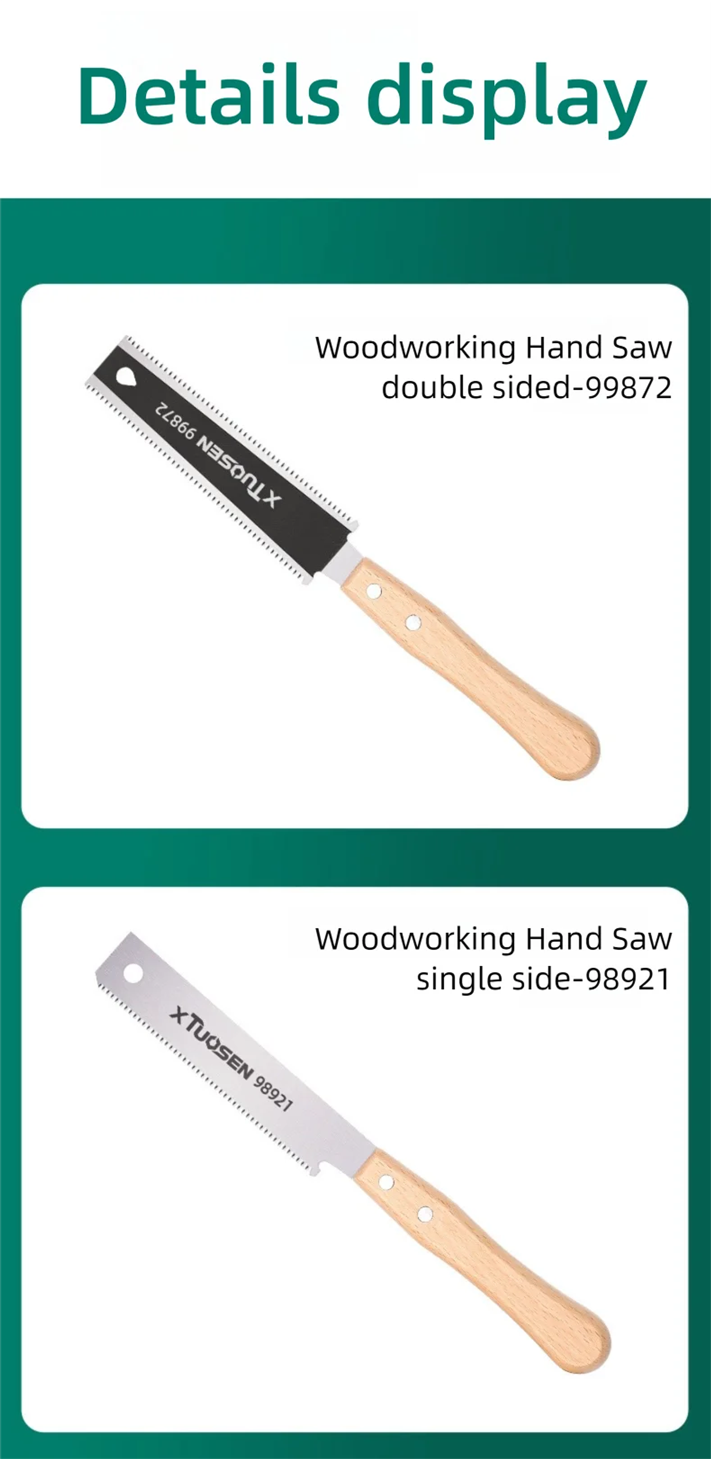 6-Inch Double-Sided Hand Saw for Precision Flush Cutting 13