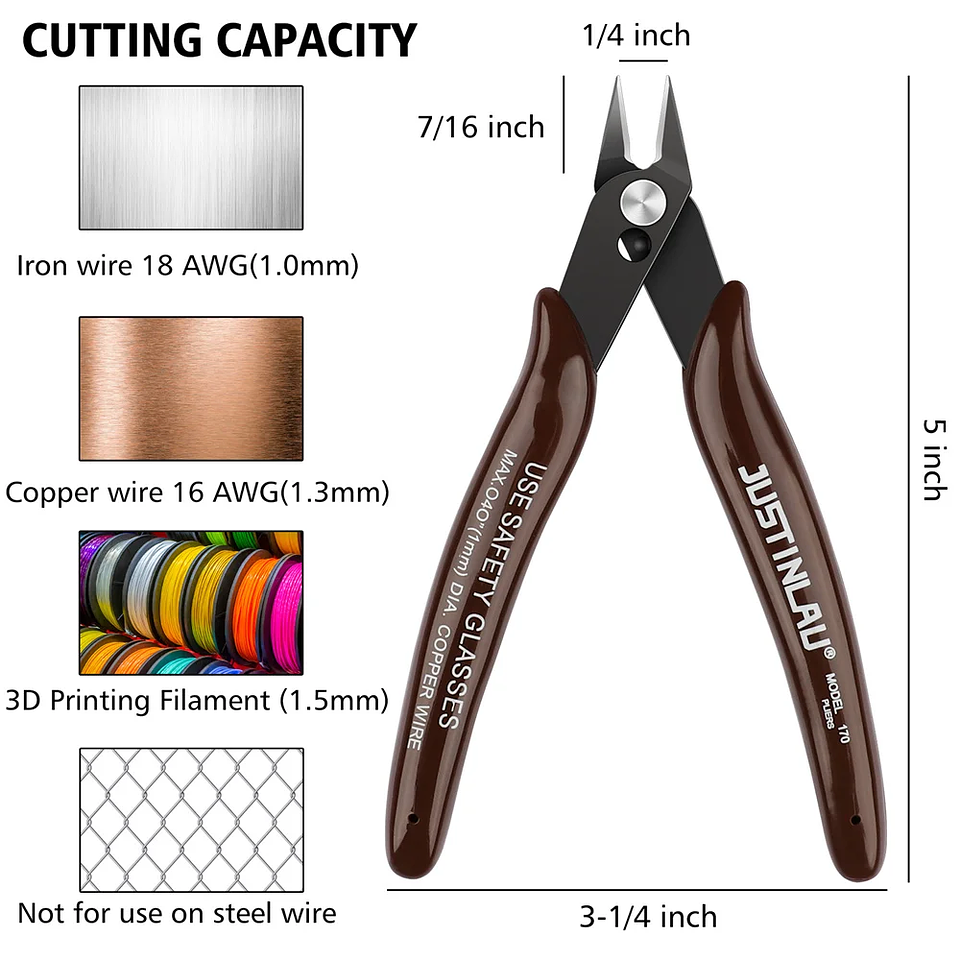 5Pcs Precision 170 Wire Cutters | Mini Diagonal Flush Nippers for Electronics 2
