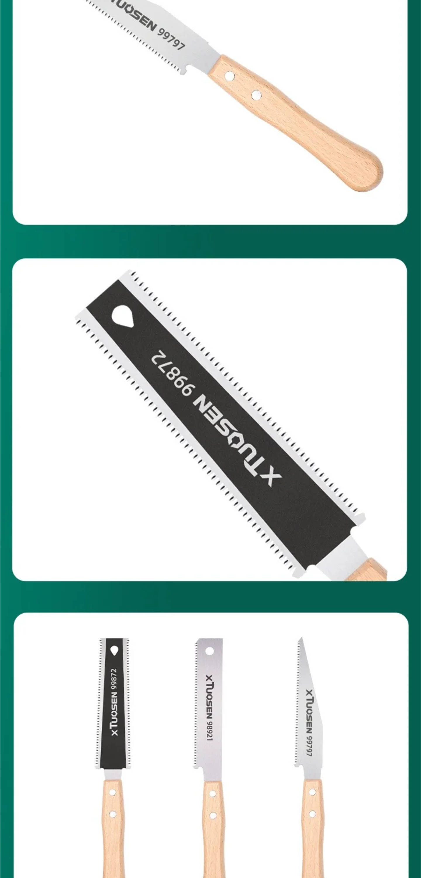 6-Inch Double-Sided Hand Saw for Precision Flush Cutting 14