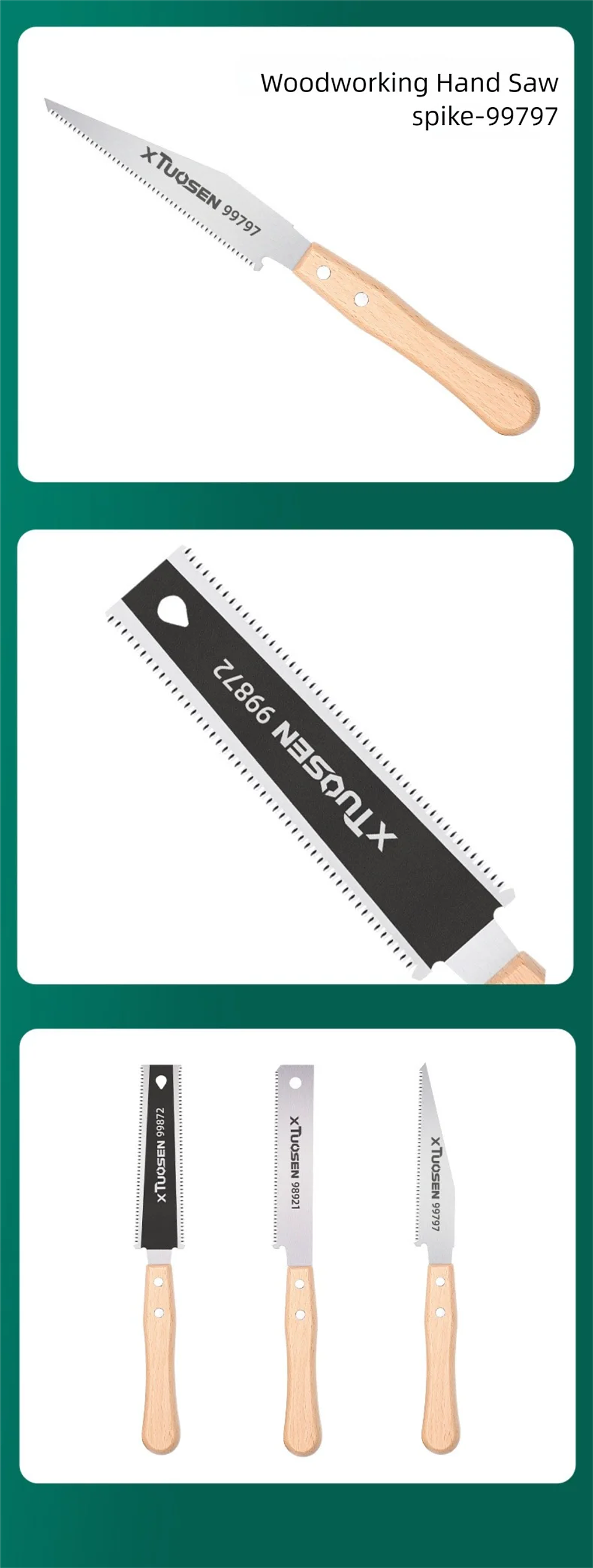 6-Inch Double-Sided Hand Saw for Precision Flush Cutting 14