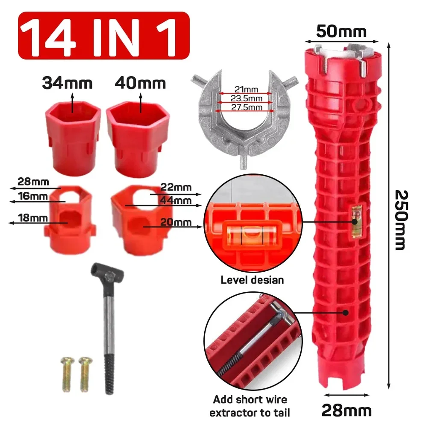 14-in-1 Sink & Faucet Installer Tool | Multi-Purpose Plumbing Wrench for Kitchen & Bathroom 1