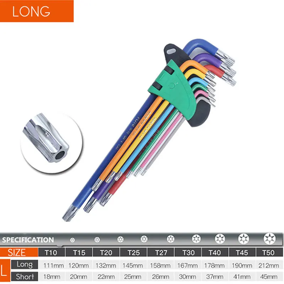 9-Piece Long Arm Allen Key Set | 1.5mm to 10mm Hex Key Kit 5