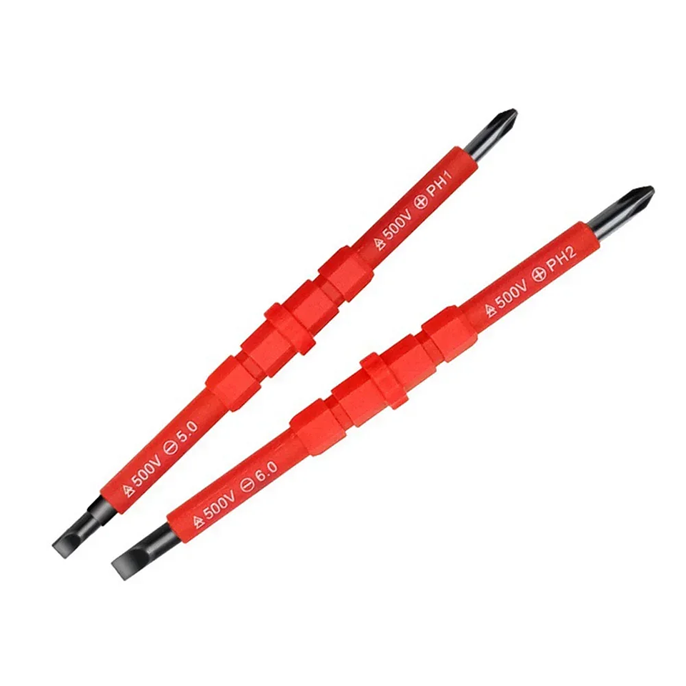 3-In-1 Insulated Screwdriver Set | Magnetic PH1 PH2 & Slotted Electrician Kit 4