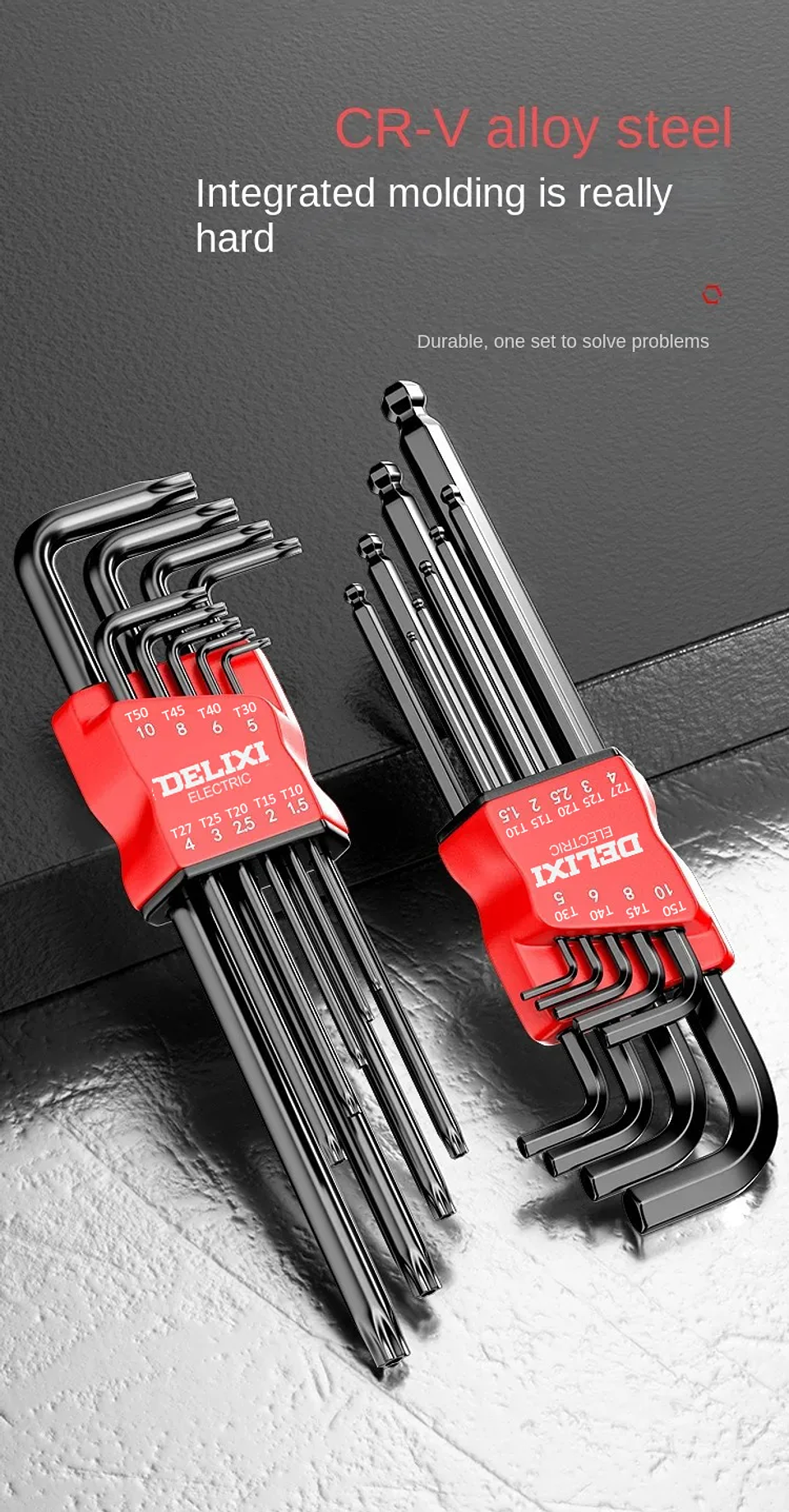 High-Strength Allen Key Set Universal Metric Hex Wrench Kit 13