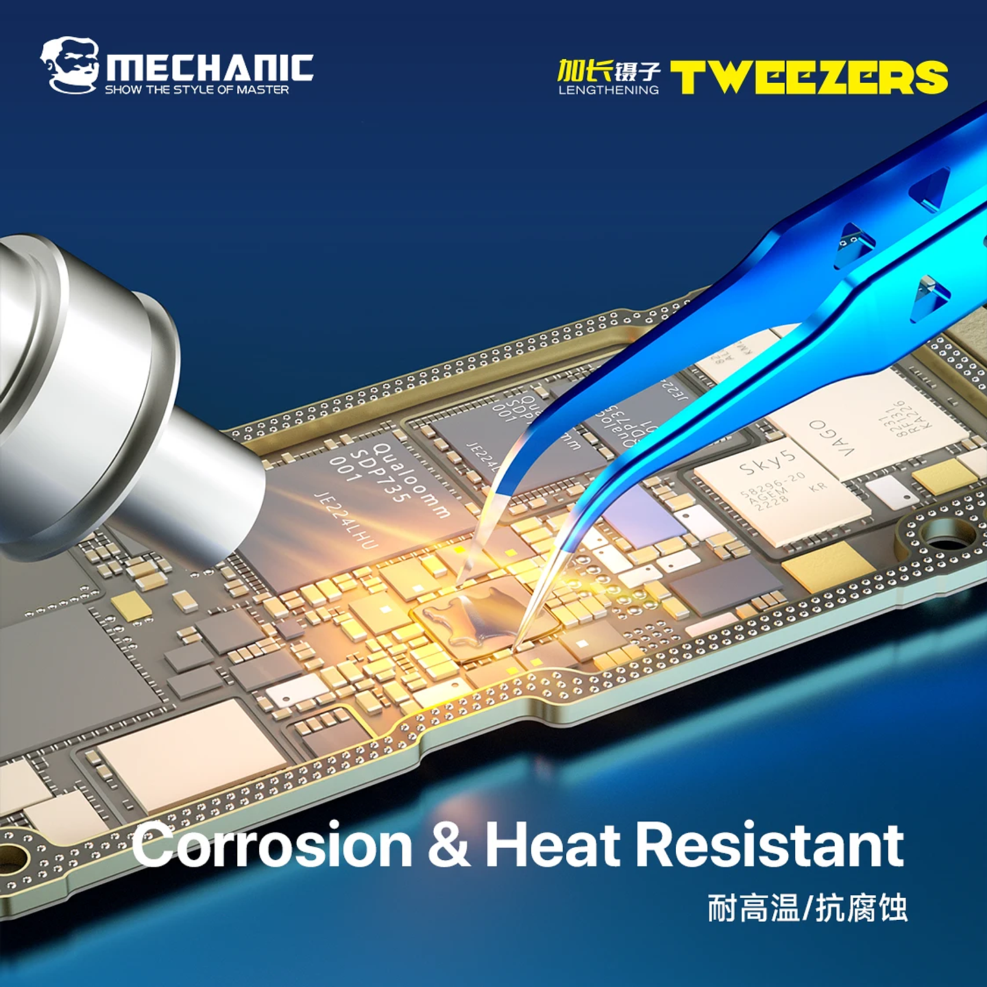 Precision Stainless Steel Tweezers for Phone Repair and Micro-Soldering 5