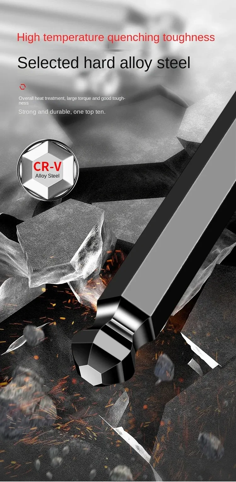 High-Strength Allen Key Set Universal Metric Hex Wrench Kit 15