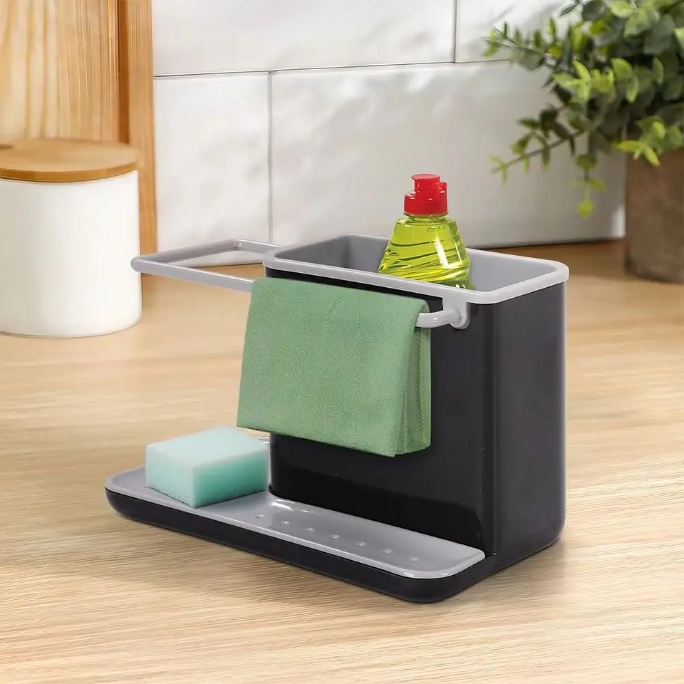 Kitchen Sink Caddy Organiser | Multi-Functional Sponge & Dishcloth Holder 1