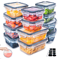 12-Piece Sealed Refrigerator Organizer Set | Stackable Leak-Proof Food Storage Containers - thumbnail 1