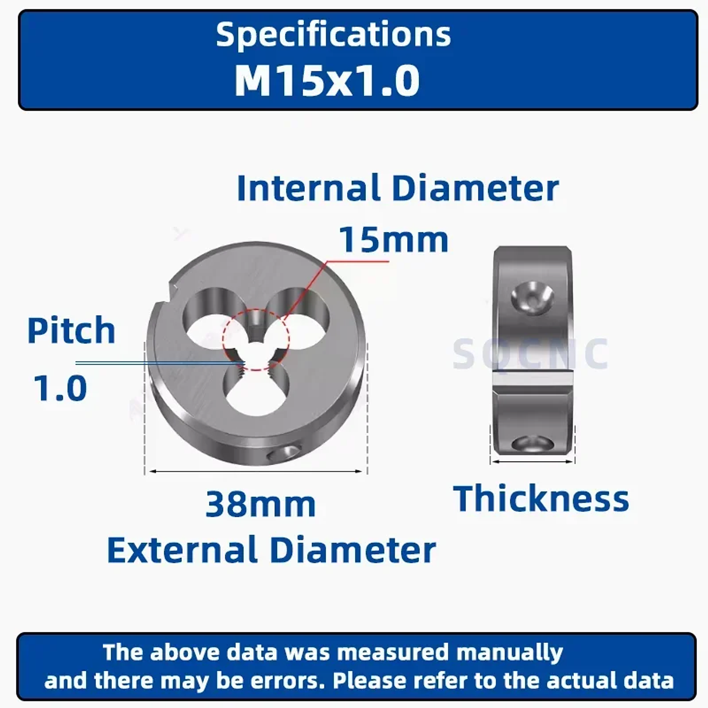 ExactBit Right Hand Metric Thread Die | High-Strength M1-M16 Metal Thread Tool 7