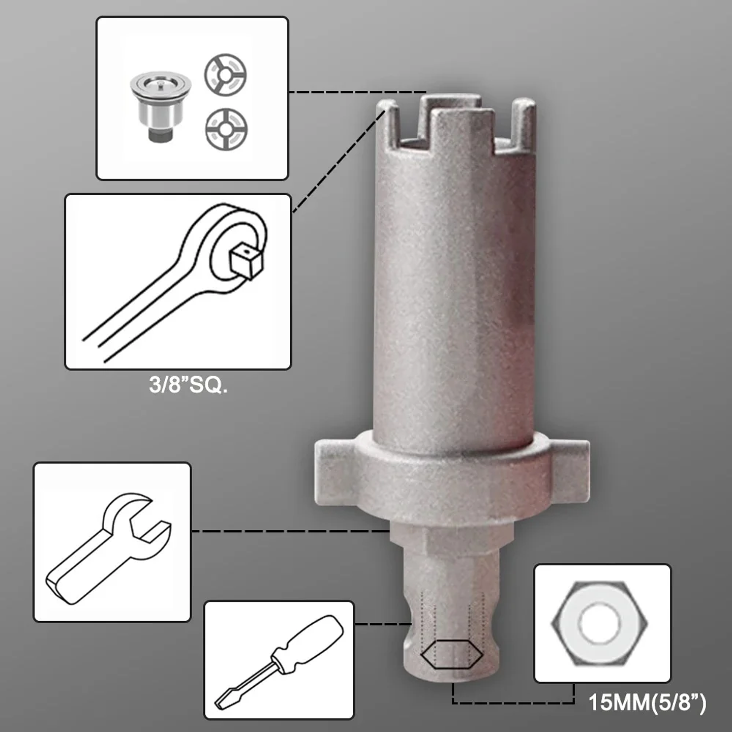 14-in-1 Sink & Faucet Installer Tool | Multi-Purpose Plumbing Wrench for Kitchen & Bathroom 4