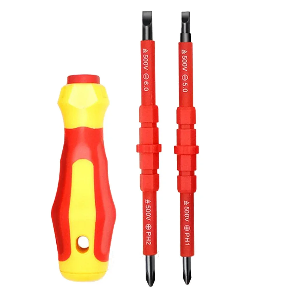 3-In-1 Insulated Screwdriver Set | Magnetic PH1 PH2 & Slotted Electrician Kit 8