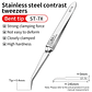 Stainless Steel Reverse Tweezers | Anti-Static Precision Forceps - thumbnail 10