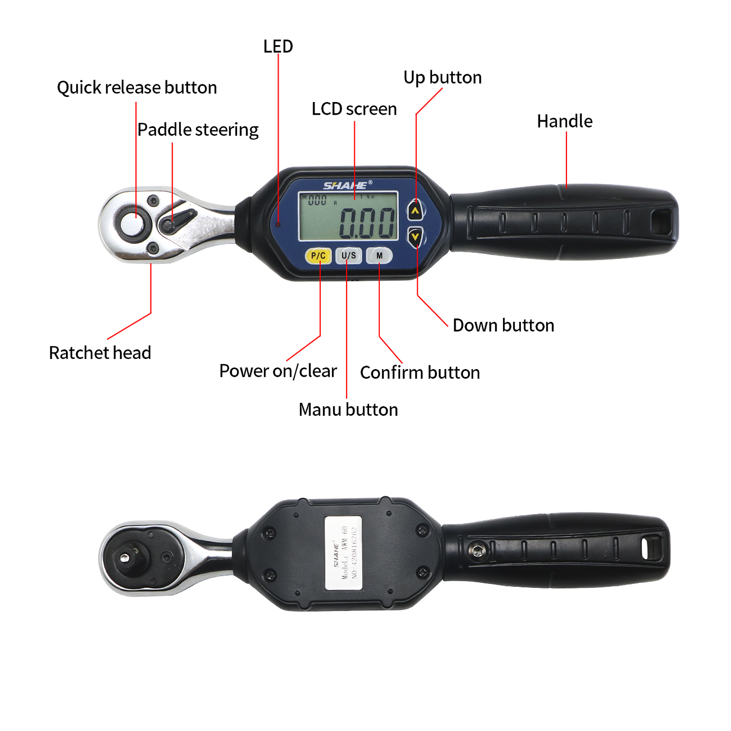 Shahe Mini Digital Torque Wrench | 1/4
