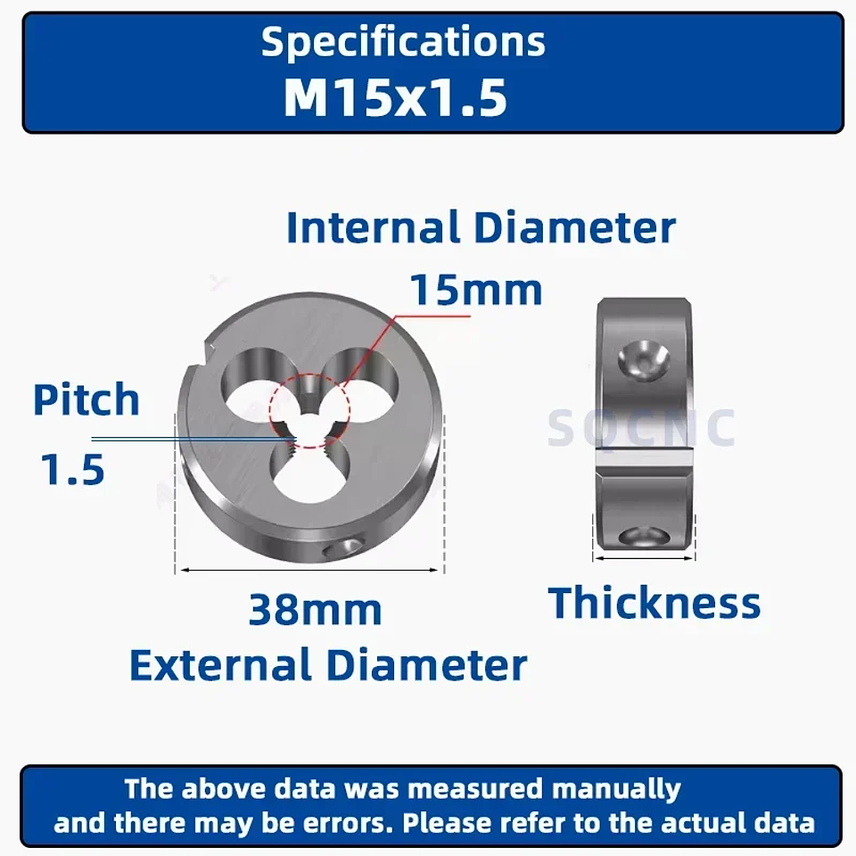 ExactBit Right Hand Metric Thread Die | High-Strength M1-M16 Metal Thread Tool 9