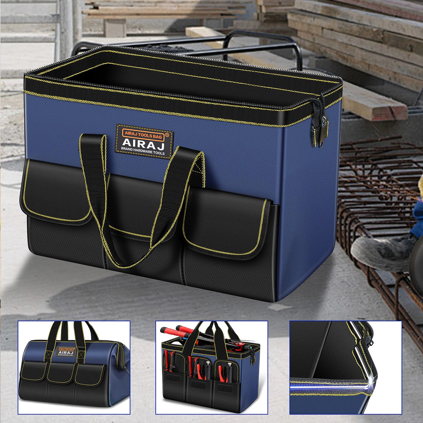 High Capacity 1680D Oxford Waterproof Electrician Tool Bag 17