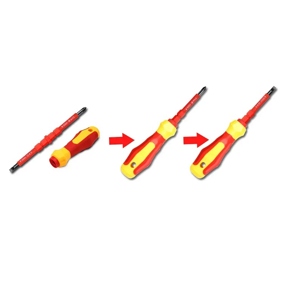 3-In-1 Insulated Screwdriver Set | Magnetic PH1 PH2 & Slotted Electrician Kit 10