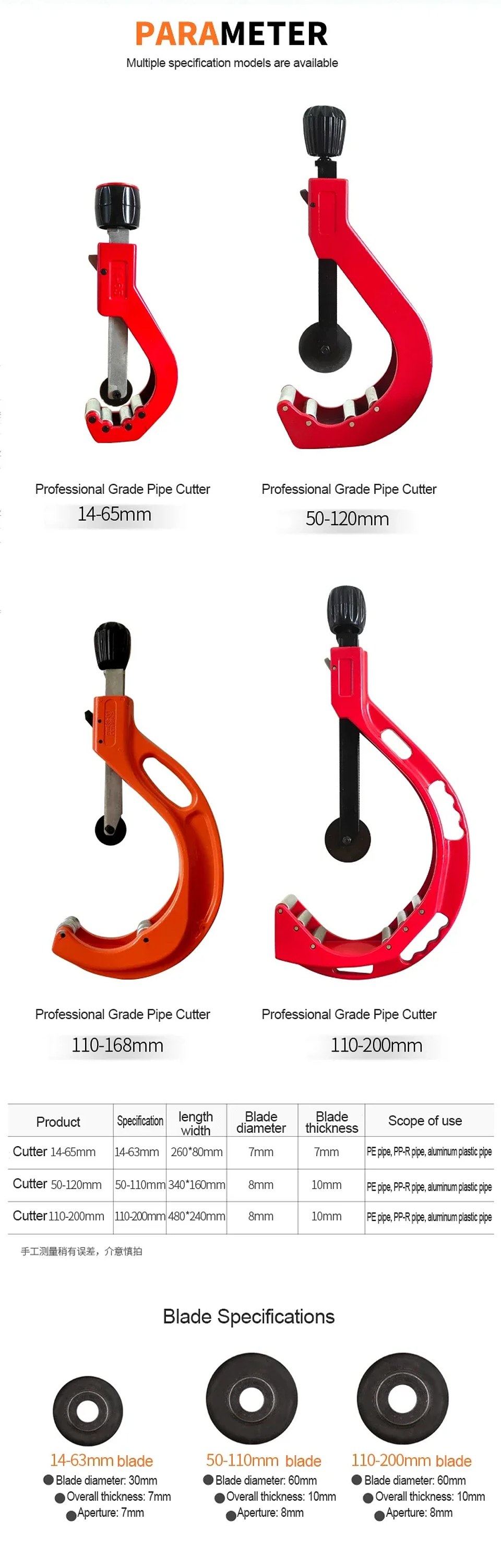 Dual-Purpose Alloy Steel PVC Pipe Cutter for PPR & PE Tubes 13