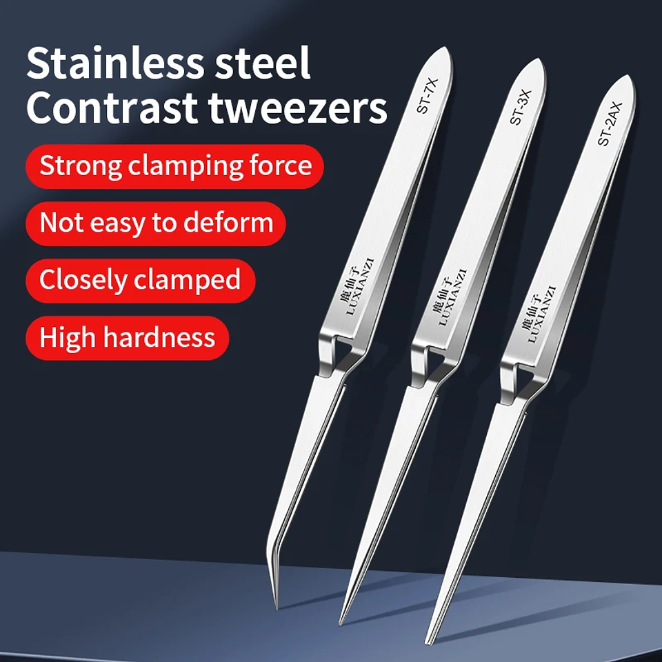 Stainless Steel Reverse Tweezers | Anti-Static Precision Forceps 12