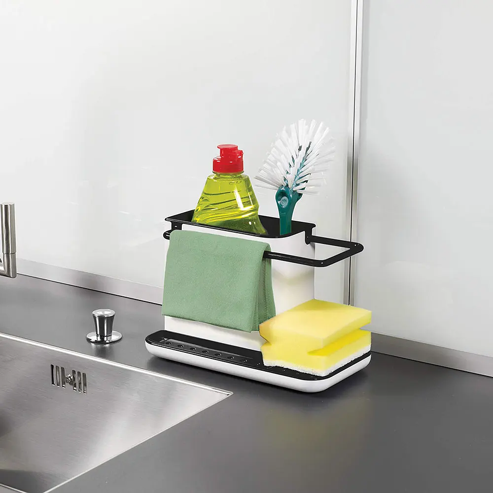Kitchen Sink Caddy Organiser | Multi-Functional Sponge & Dishcloth Holder 3