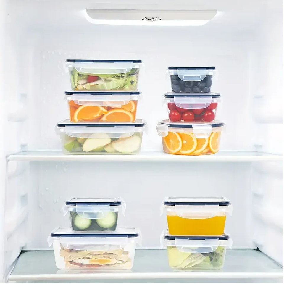12-Piece Sealed Refrigerator Organizer Set | Stackable Leak-Proof Food Storage Containers 6