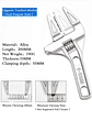 Large Opening Adjustable Sink & Bathroom Wrench | Universal Plumbing Spanner - thumbnail 19