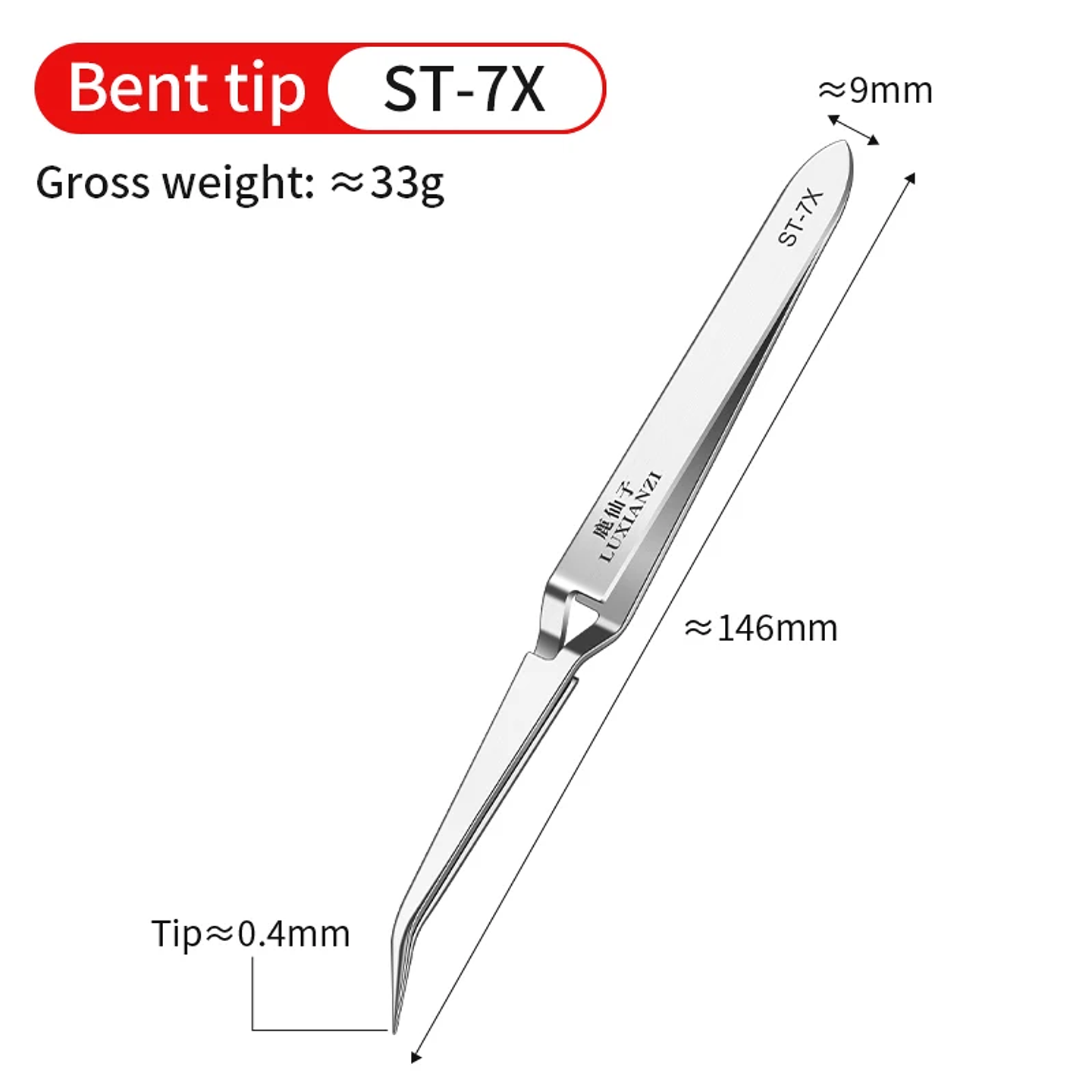 Stainless Steel Reverse Tweezers | Anti-Static Precision Forceps 15