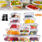 12-Piece Sealed Refrigerator Organizer Set | Stackable Leak-Proof Food Storage Containers - thumbnail 8