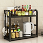2-Tier Metal Countertop Organizer | Space-Saving Coffee Station & Kitchen Storage Rack - thumbnail 6