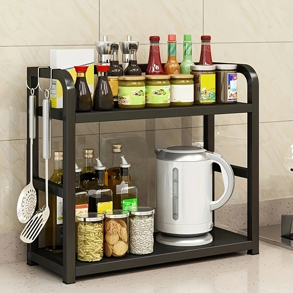 2-Tier Metal Countertop Organizer | Space-Saving Coffee Station & Kitchen Storage Rack 6