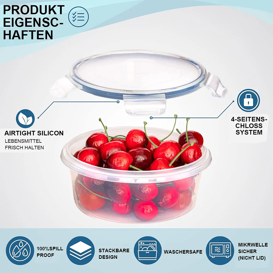 12-Piece Sealed Refrigerator Organizer Set | Stackable Leak-Proof Food Storage Containers 10