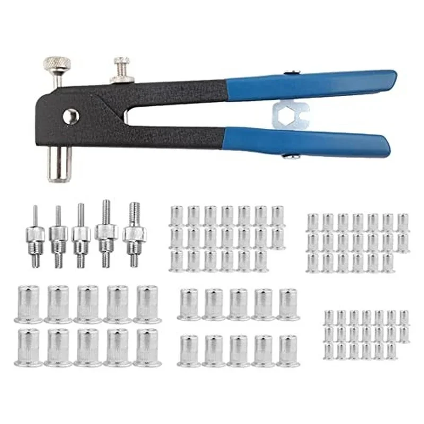 86-Piece Heavy Duty Blind Rivet Nut Kit | Professional Riveter Tool Set 7