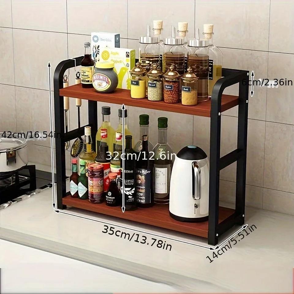 2-Tier Metal Countertop Organizer | Space-Saving Coffee Station & Kitchen Storage Rack 8