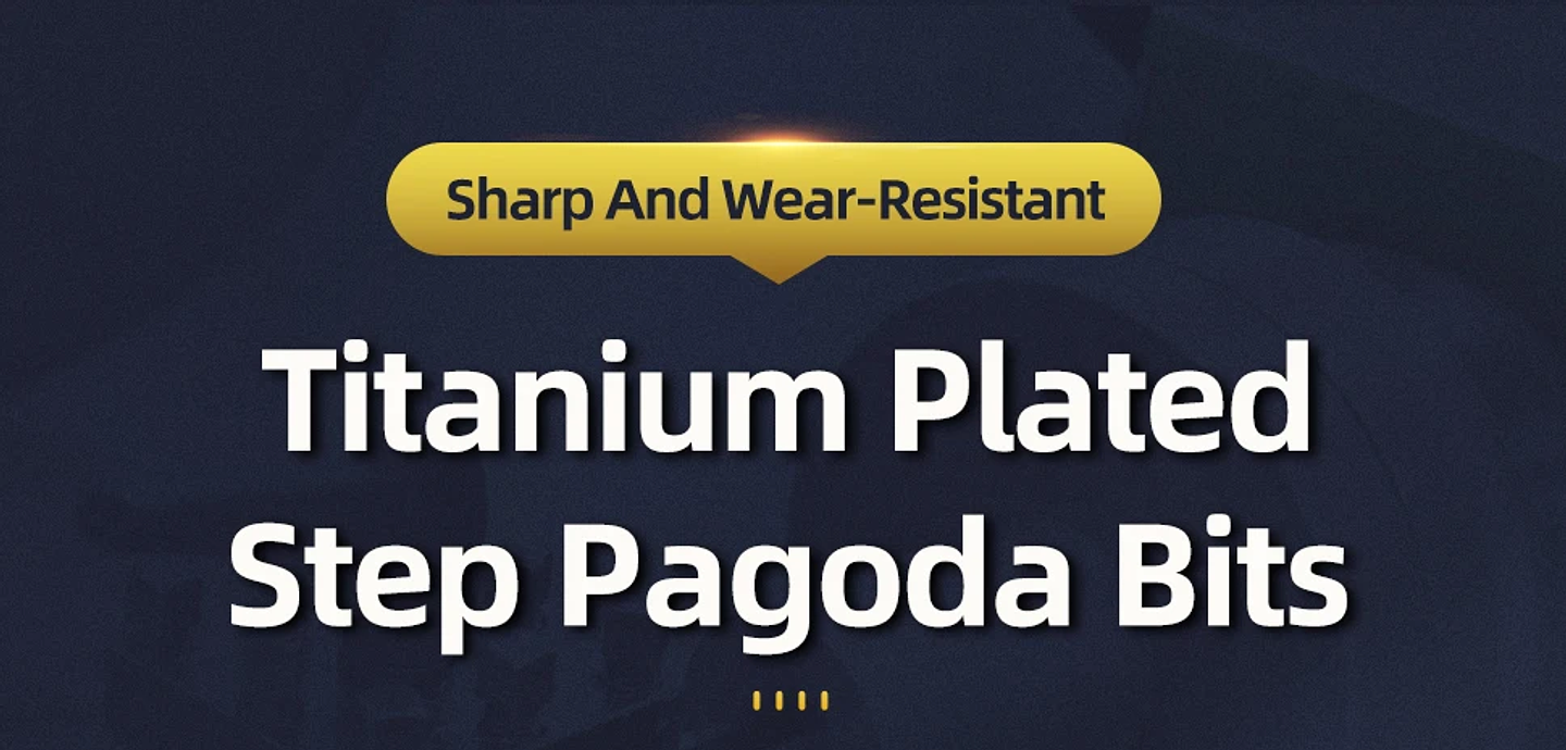 HSS Titanium Step Drill Bit Set for Metal and Wood 19