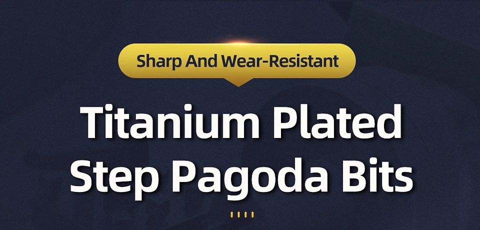 HSS Titanium Step Drill Bit Set for Metal and Wood 19