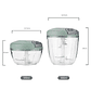 Manual Pull-String Food Chopper & Mincer | 500ml/900ml Garlic Crusher & Vegetable Cutter - thumbnail 6