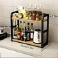 2-Tier Metal Countertop Organizer | Space-Saving Coffee Station & Kitchen Storage Rack - thumbnail 10