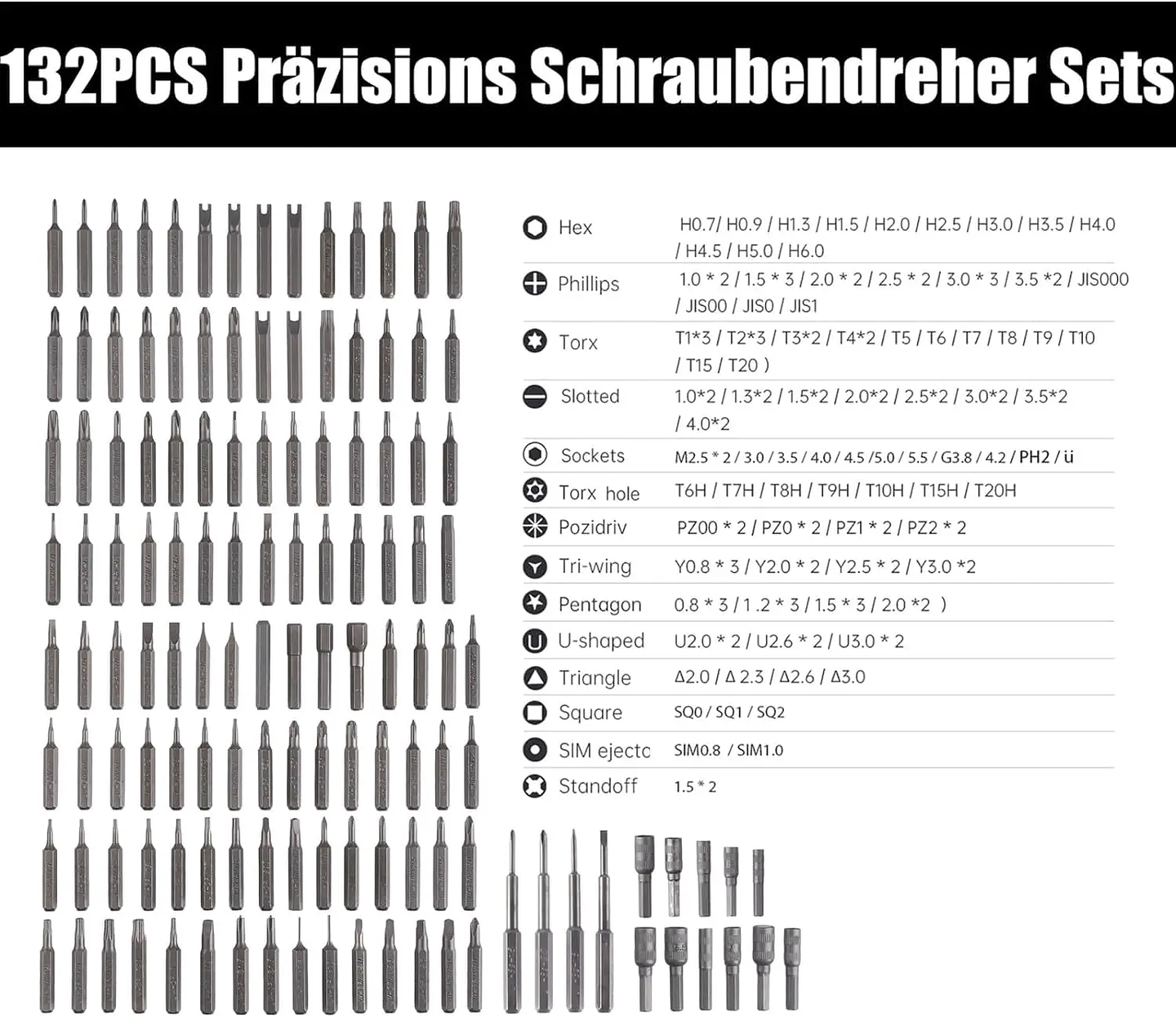 JM-8183 145-in-1 Precision Screwdriver Set | Professional Repair Kit 16