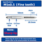 Right Hand Machine Plug Tap | High-Speed HSS Metric Screw Thread Tool - thumbnail 20