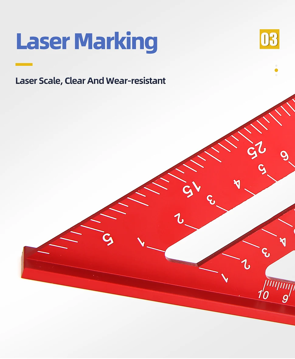 7-Inch Aluminium Alloy Triangle Ruler | Professional Woodworking Square Tool 16