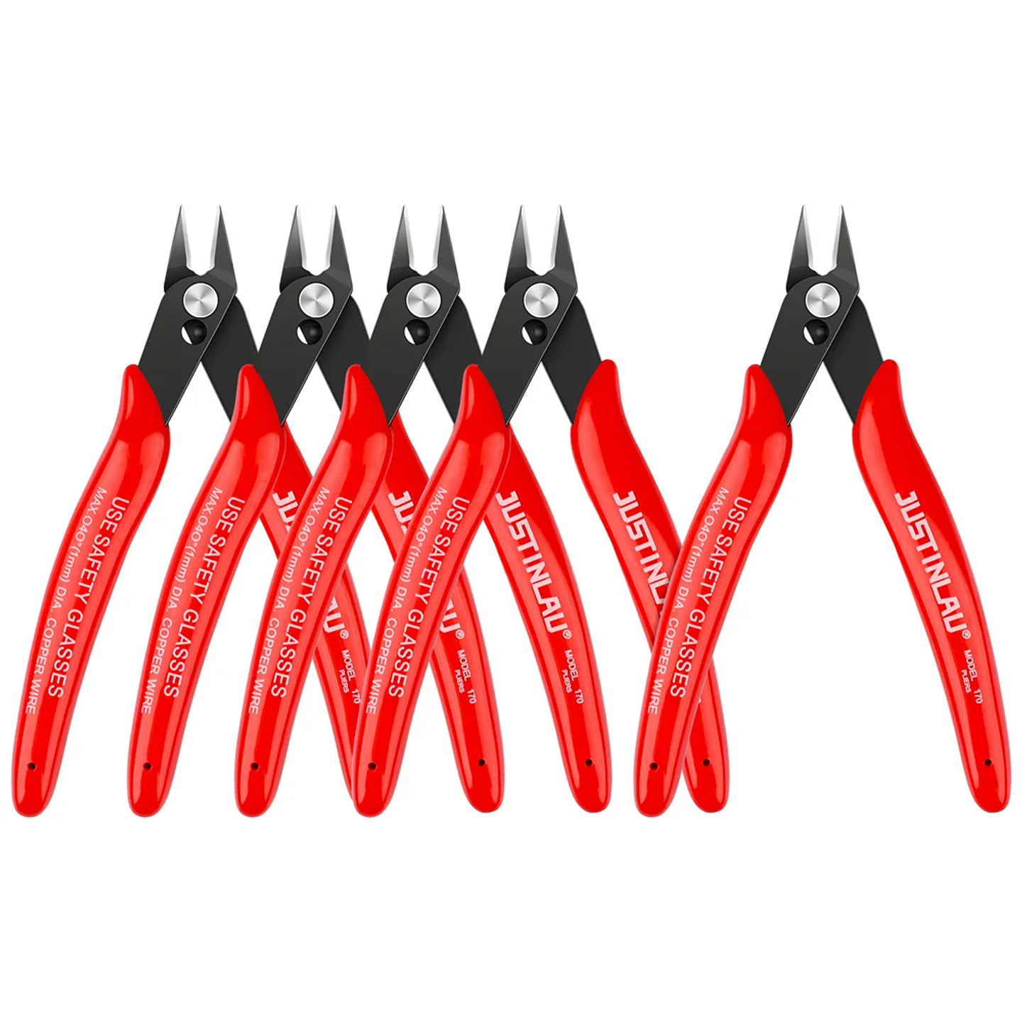 5Pcs Precision 170 Wire Cutters | Mini Diagonal Flush Nippers for Electronics 12