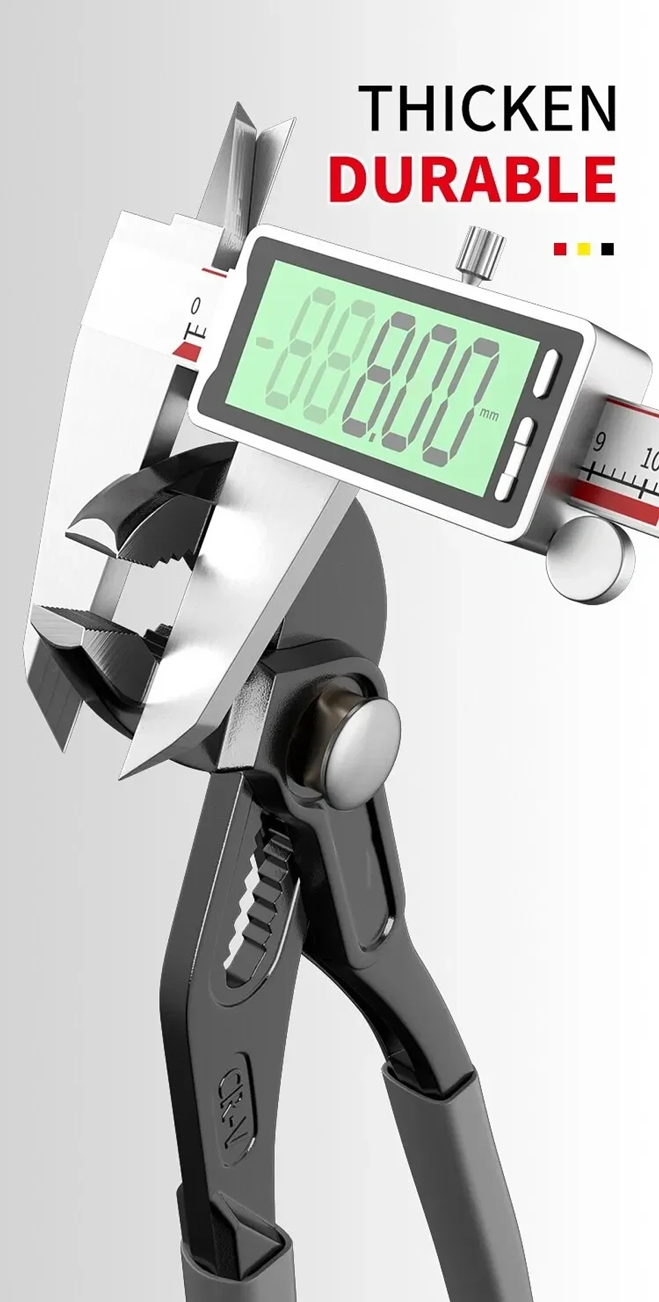 Quick-Release Water Pump Pliers | Adjustable V-Jaw Plumbing Wrench 23