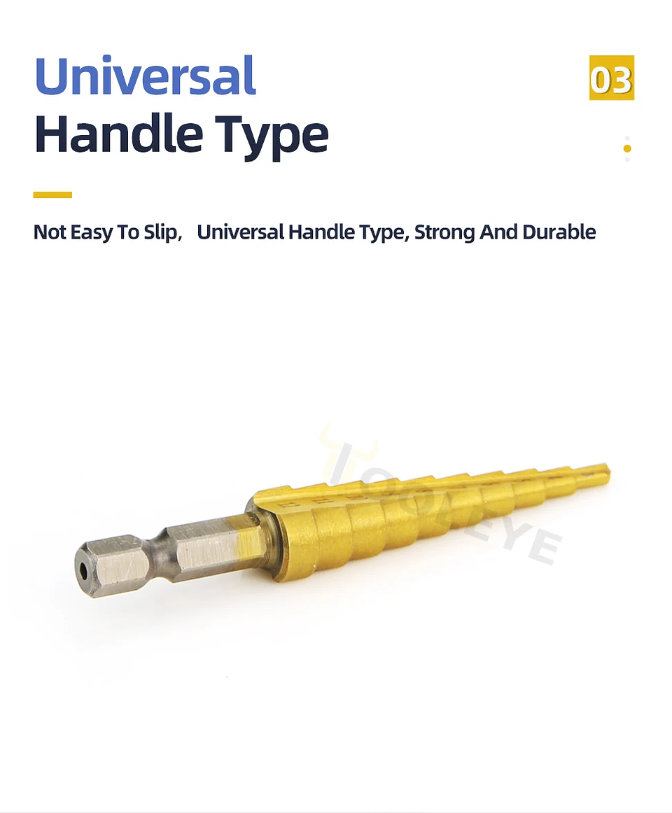 HSS Titanium Step Drill Bit Set for Metal and Wood 24