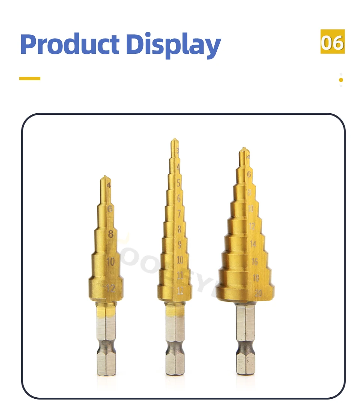 HSS Titanium Step Drill Bit Set for Metal and Wood 28