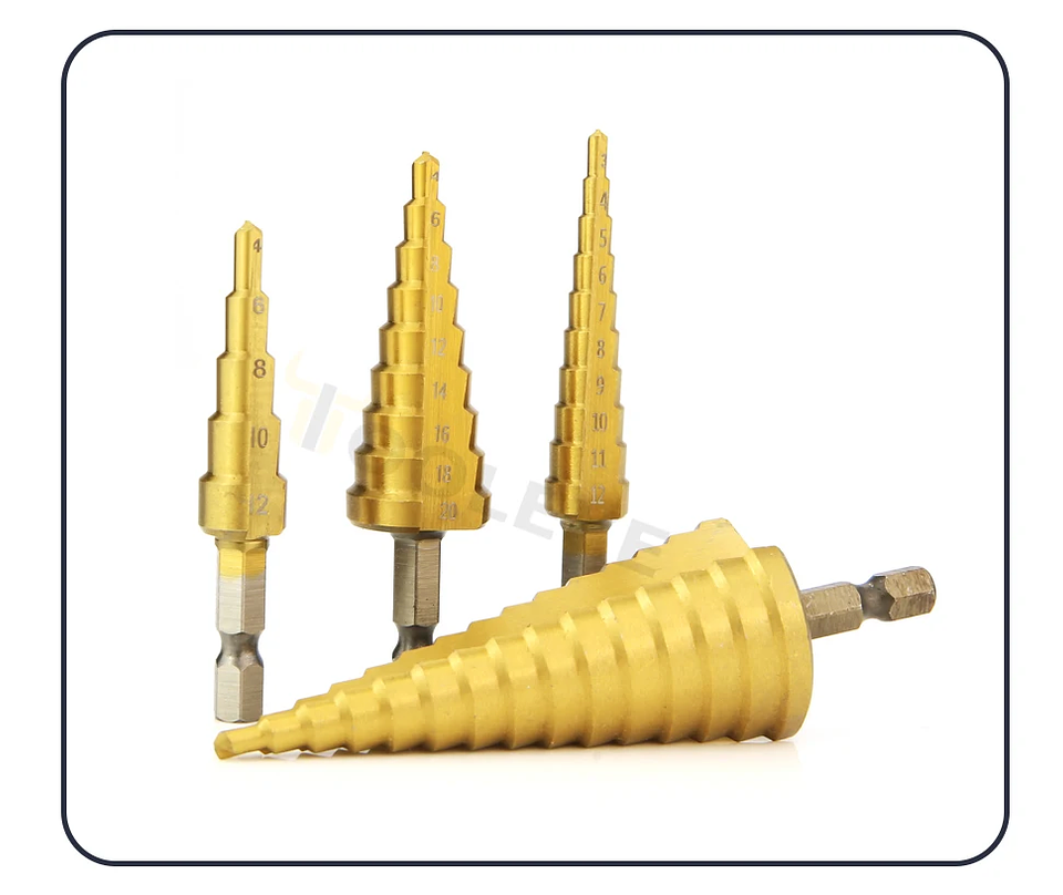 HSS Titanium Step Drill Bit Set for Metal and Wood 30