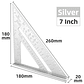7-Inch Aluminium Alloy Triangle Ruler | Professional Woodworking Square Tool - thumbnail 22