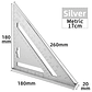 7-Inch Aluminium Alloy Triangle Ruler | Professional Woodworking Square Tool - thumbnail 24