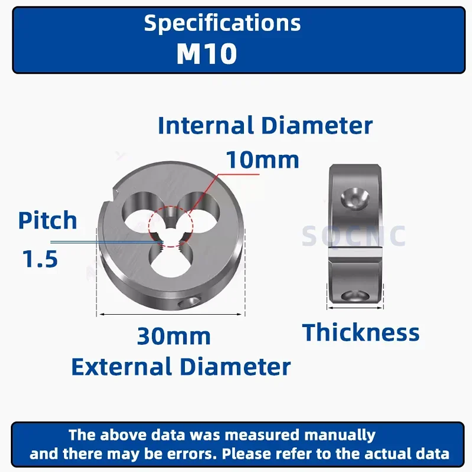 ExactBit Right Hand Metric Thread Die | High-Strength M1-M16 Metal Thread Tool 31
