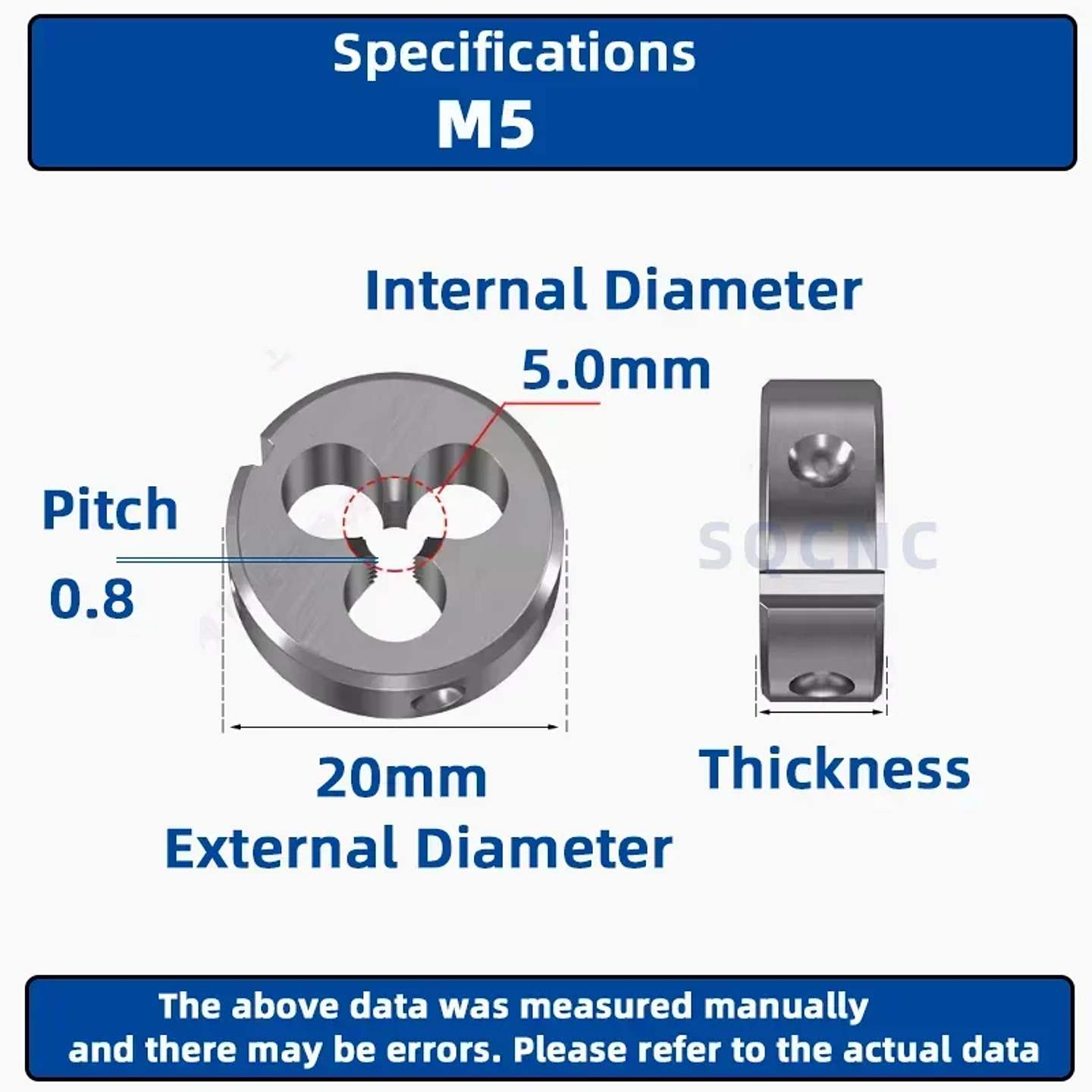 ExactBit Right Hand Metric Thread Die | High-Strength M1-M16 Metal Thread Tool 33